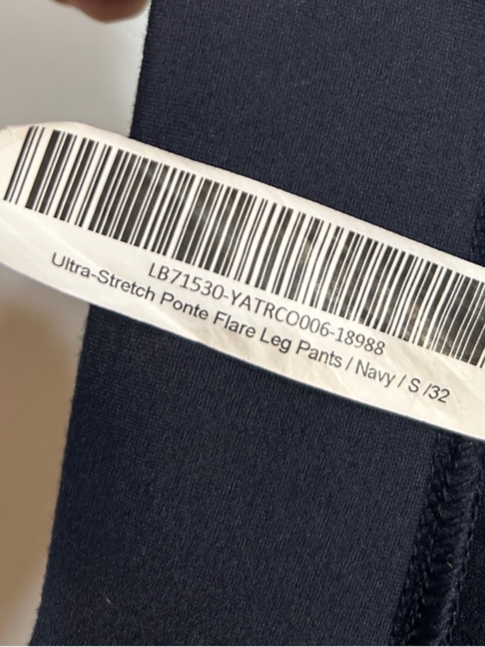 Quince Navy Ultra-Stretch Ponte Flare Leg Pants Small 32 Long - Picture 8 of 8